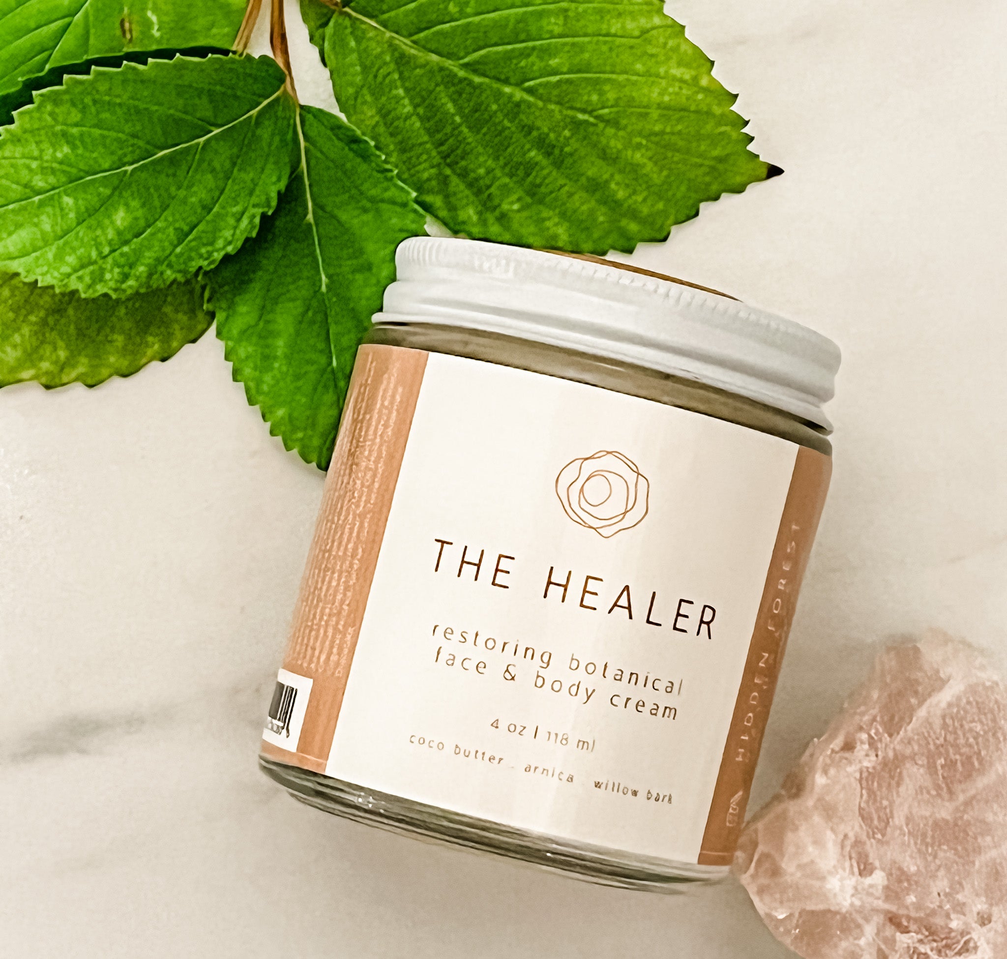 The Healer - Restoring Botanical face & body cream - Handmade with Natural Ingredients. Hidden Forest Naturals