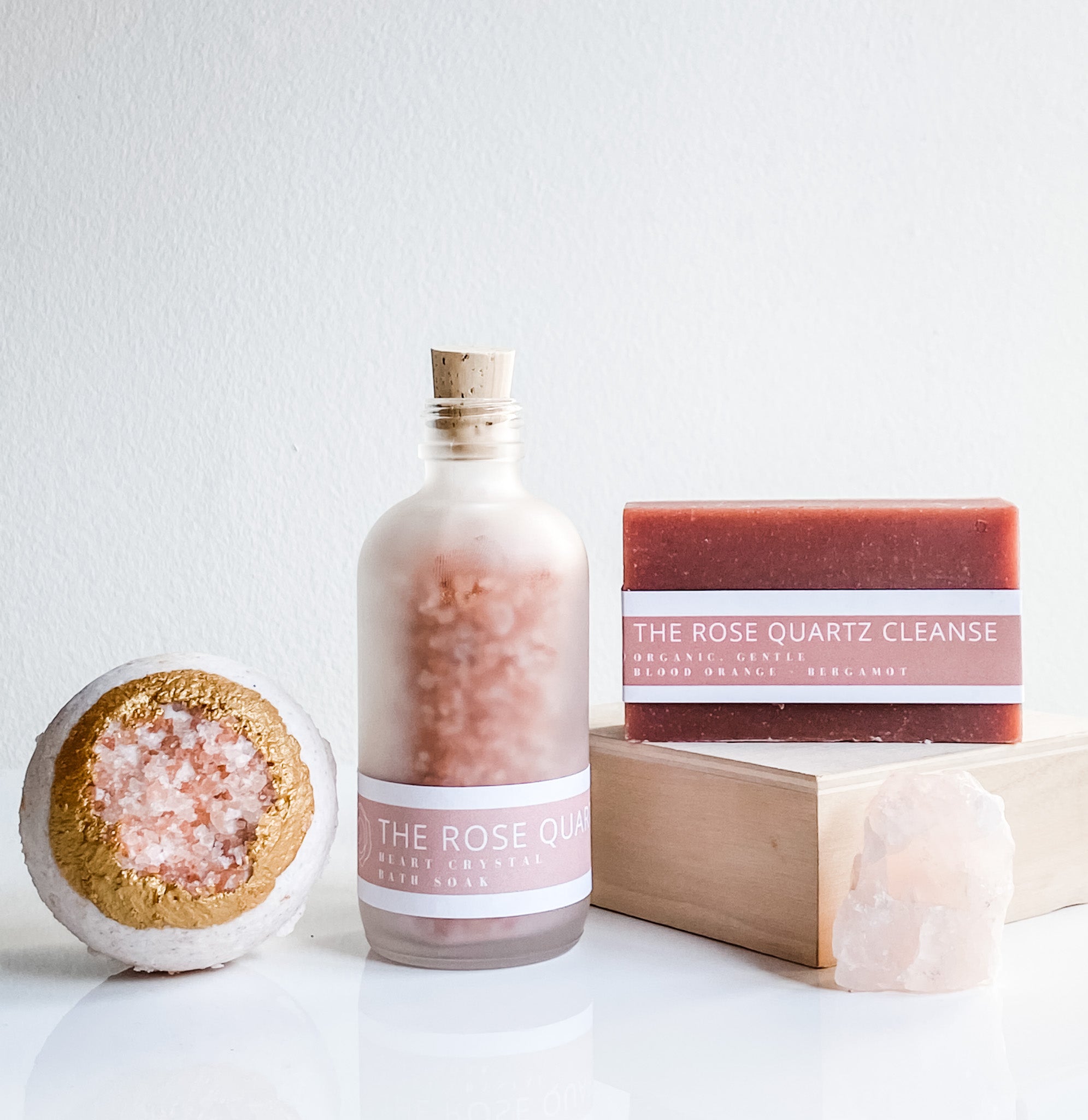 The Rose Quartz Collection - Handmade with Natural Ingredients. Hidden Forest Naturals