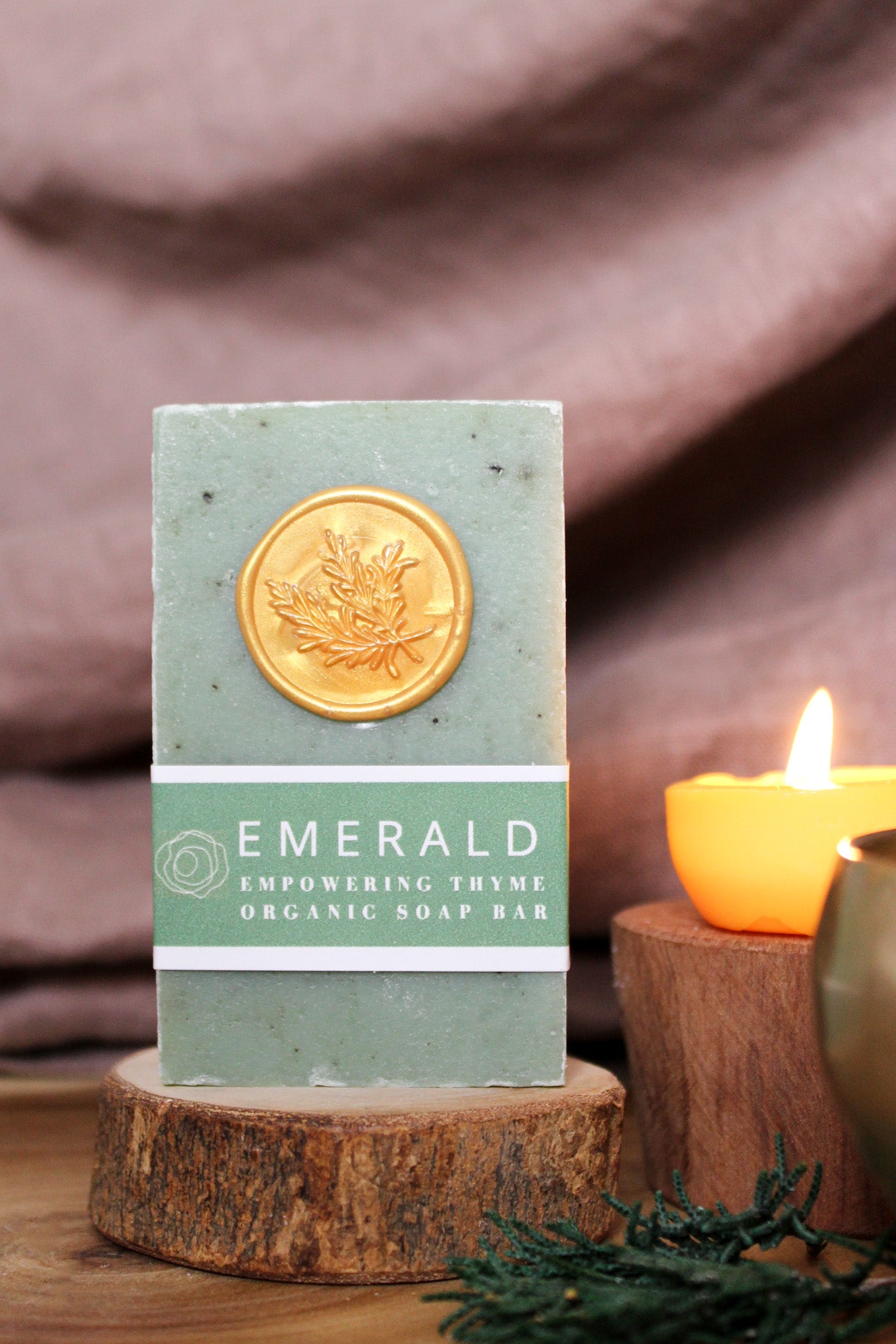 Emerald Organic Bar Soap - Handmade with Natural Ingredients. Hidden Forest Naturals