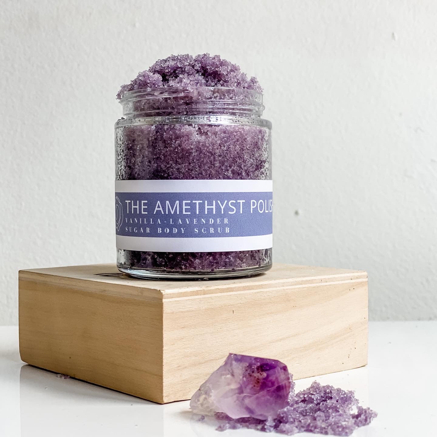 Amethyst Crystal Bath Gift Set - Handmade with Natural Ingredients. Hidden Forest Naturals