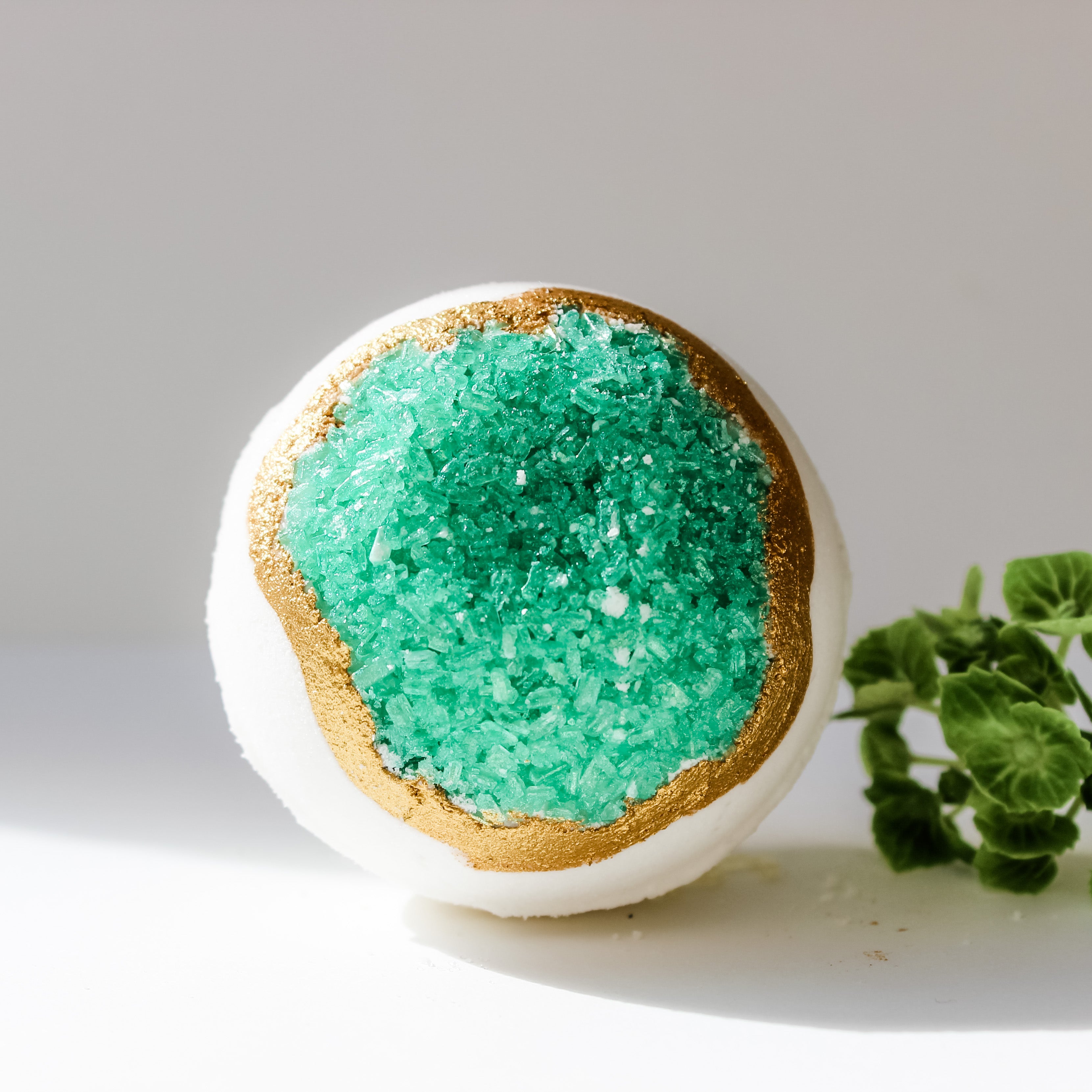Emerald Empowerment Crystal Bath Bomb - Handmade with Natural Ingredients. Hidden Forest Naturals